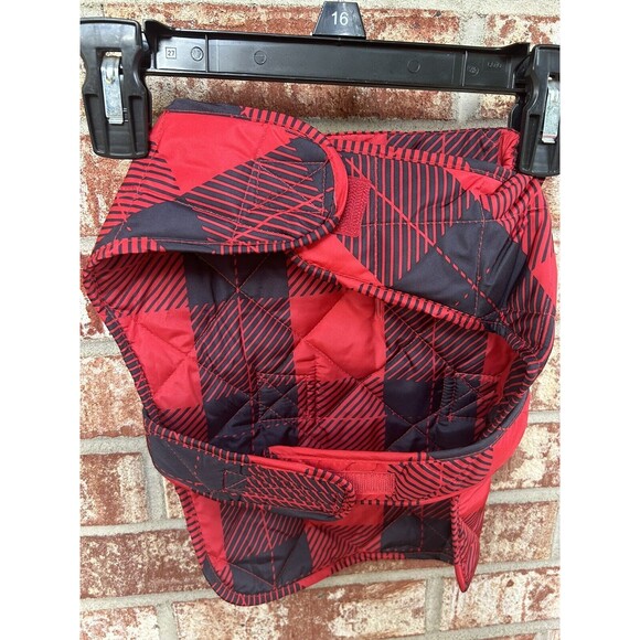 St John’s Bark Quality Pet Apparel Dog Quilted Jacket Coat Red Plaid Small - Picture 3 of 10